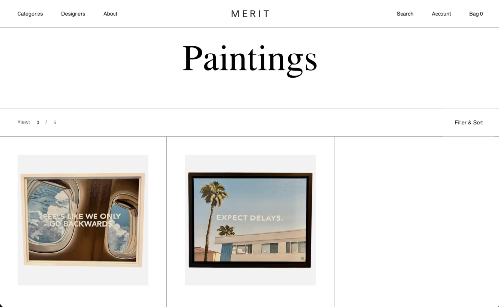Merit; store; Robertson Blvd, Steve Hodowsky Paintings